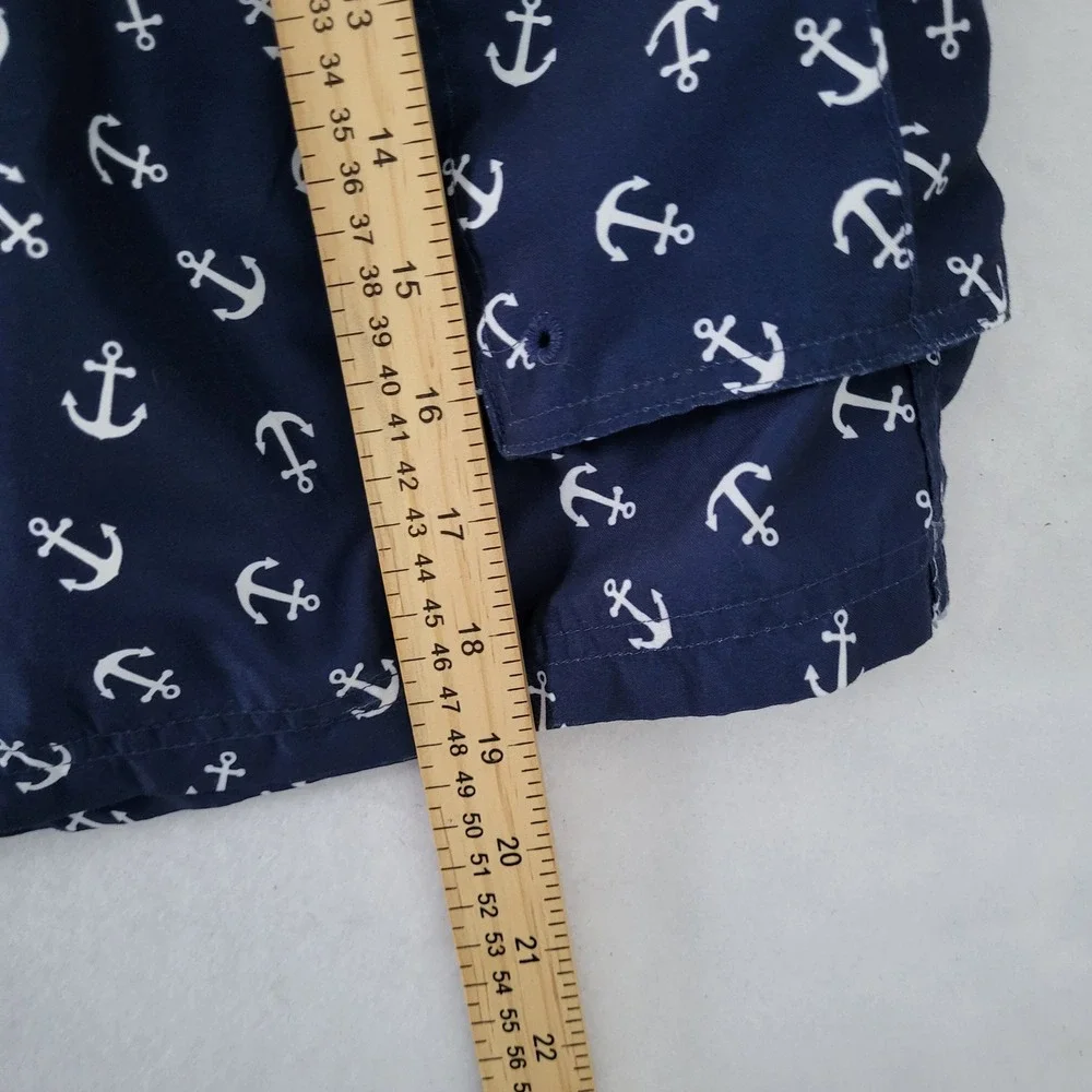 Island Planet Swim Trunks Men S Nautical Anchor Print Swim Cruise Beach Vacation